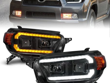 ANZO 10-13 Toyota 4Runner Projector Headlights - Black Online Sale