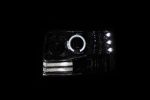 ANZO 1992-1996 Ford F-150 Projector Headlights w  Halo Chrome w  Side Markers and Parking Lights Sale