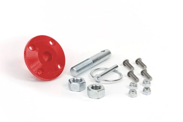 Daystar Hood Pin Kit Red Single Includes Polyurethane Isolator Pin Spring Clip and Related Hardware For Discount