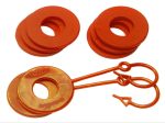 Daystar Fluorescent Orange Locking D Ring Isolator Pair w Washer Kit on Sale