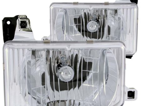 ANZO 1988-1989 Nissan Hardbody Crystal Headlights Chrome For Cheap