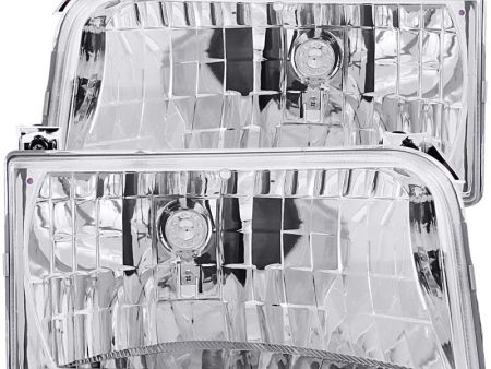 ANZO 1992-1996 Ford F-150 Crystal Headlights Chrome Online now